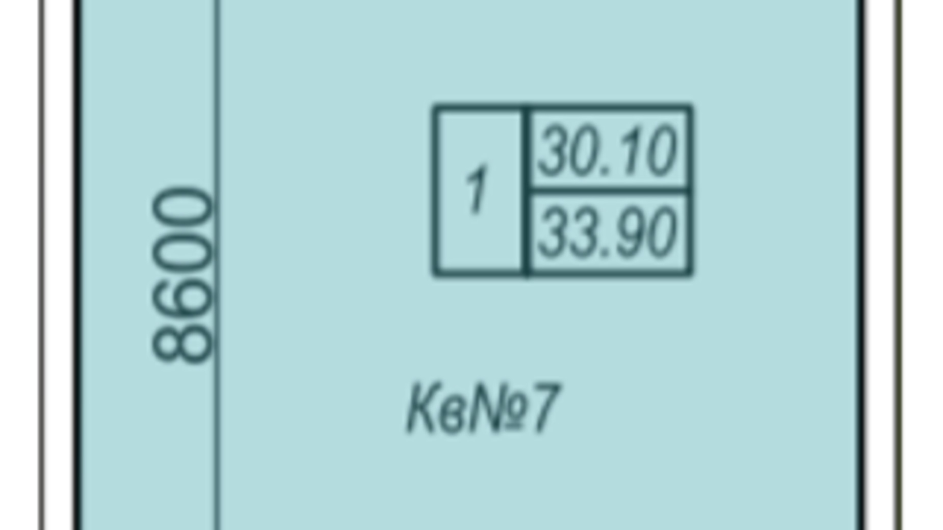 Планування 1-кімнатної квартири в ЖК Олімпієць 33.9 м², фото 135320