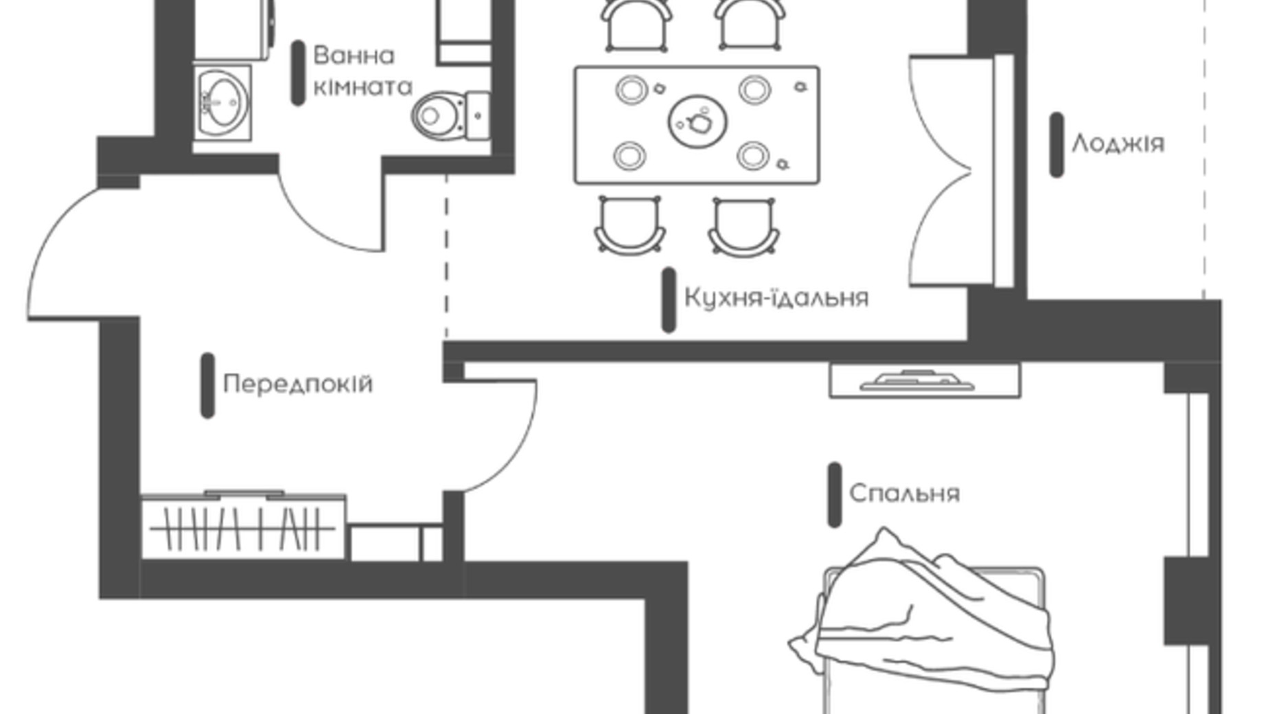 Планировка 1-комнатной квартиры в ЖК Happy House 39.42 м², фото 138570