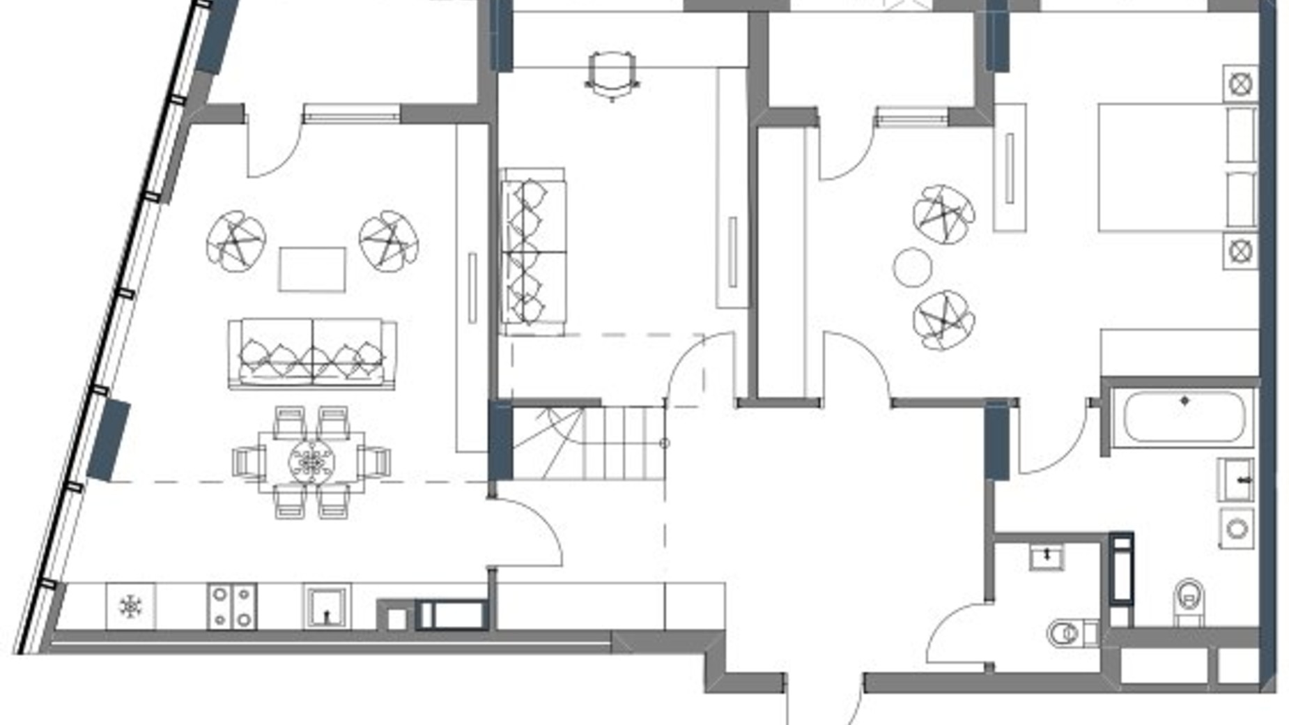 Планировка много­уровневой квартиры в ЖК Метрополис 204.5 м², фото 147266
