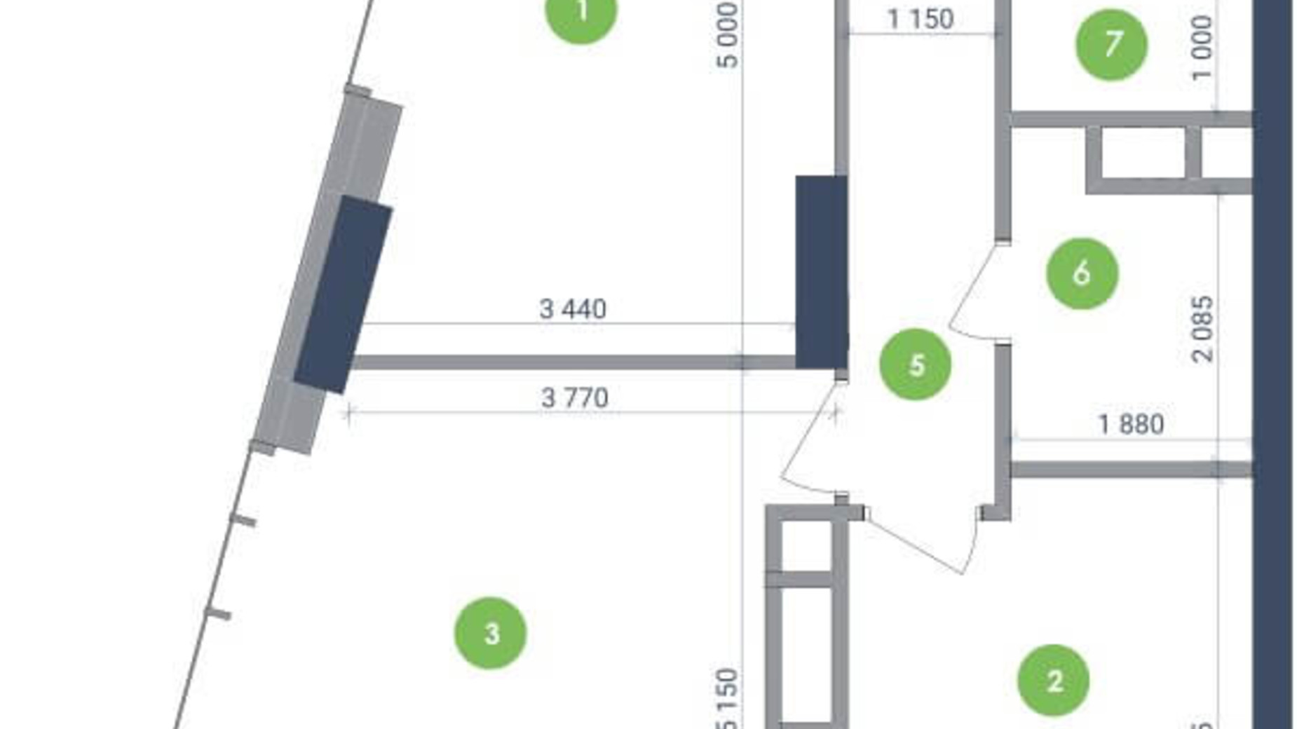 Планування 2-кімнатної квартири в ЖК Метрополіс 69.18 м², фото 147893