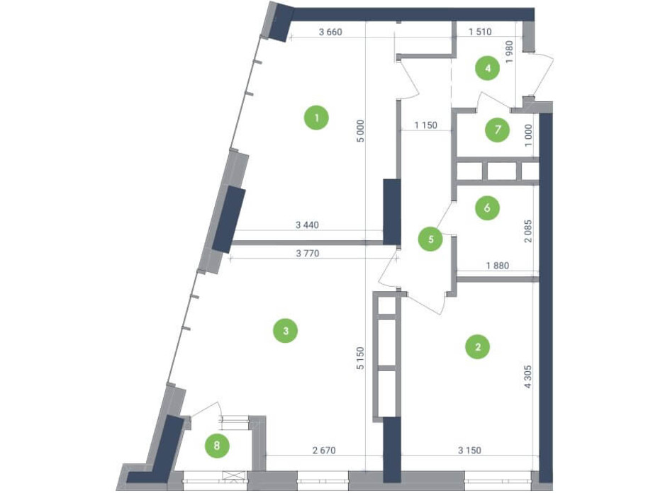 Планування 2-кімнатної квартири в ЖК «Метрополіс» 69.49 м², фото 147902 Планування 2-кімнатної квартири в ЖК «Метрополіс» 69.49 м², фото 147902