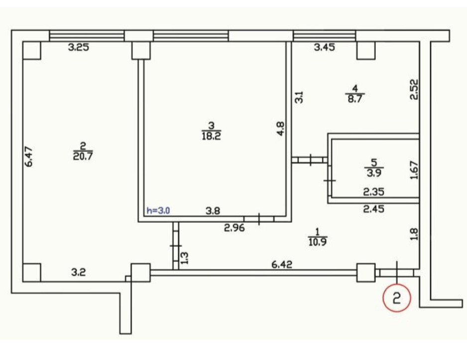 Планировка 2-комнатной квартиры в ЖК Усадьба 62 м², фото 149737 Планировка 2-комнатной квартиры в ЖК Усадьба 62 м², фото 149737