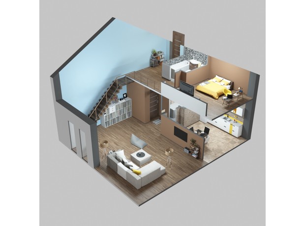 ЖК Viking Home: планування 2-кімнатної квартири 102.28 м²