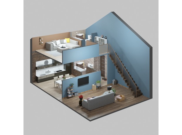 ЖК Viking Home: планування 2-кімнатної квартири 82.27 м²
