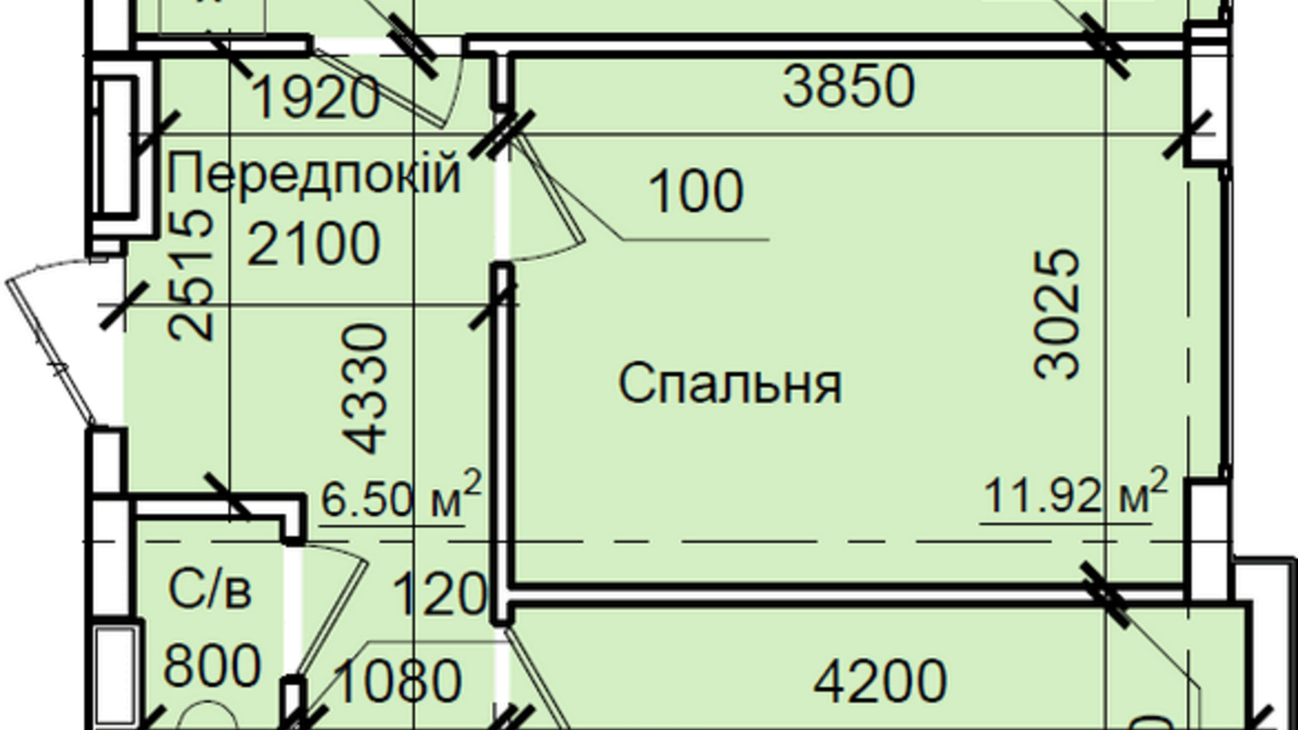 Планировка 2-комнатной квартиры в ЖК Петровский квартал 56.72 м², фото 160931