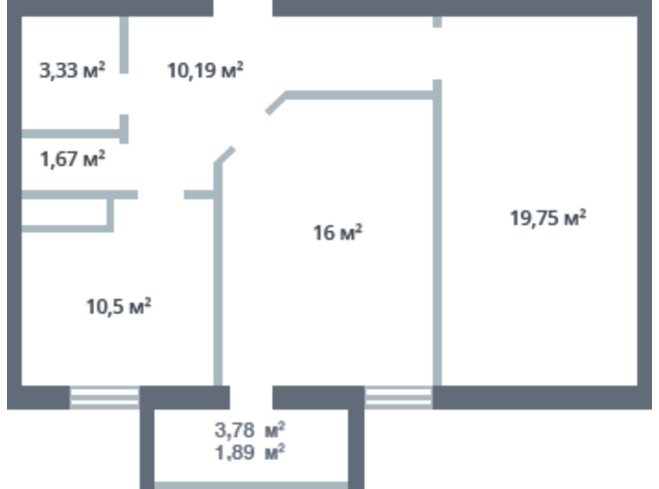 Планування 2-кімнатної квартири в ЖК Новосел 65.22 м², фото 163338 Планування 2-кімнатної квартири в ЖК Новосел 65.22 м², фото 163338