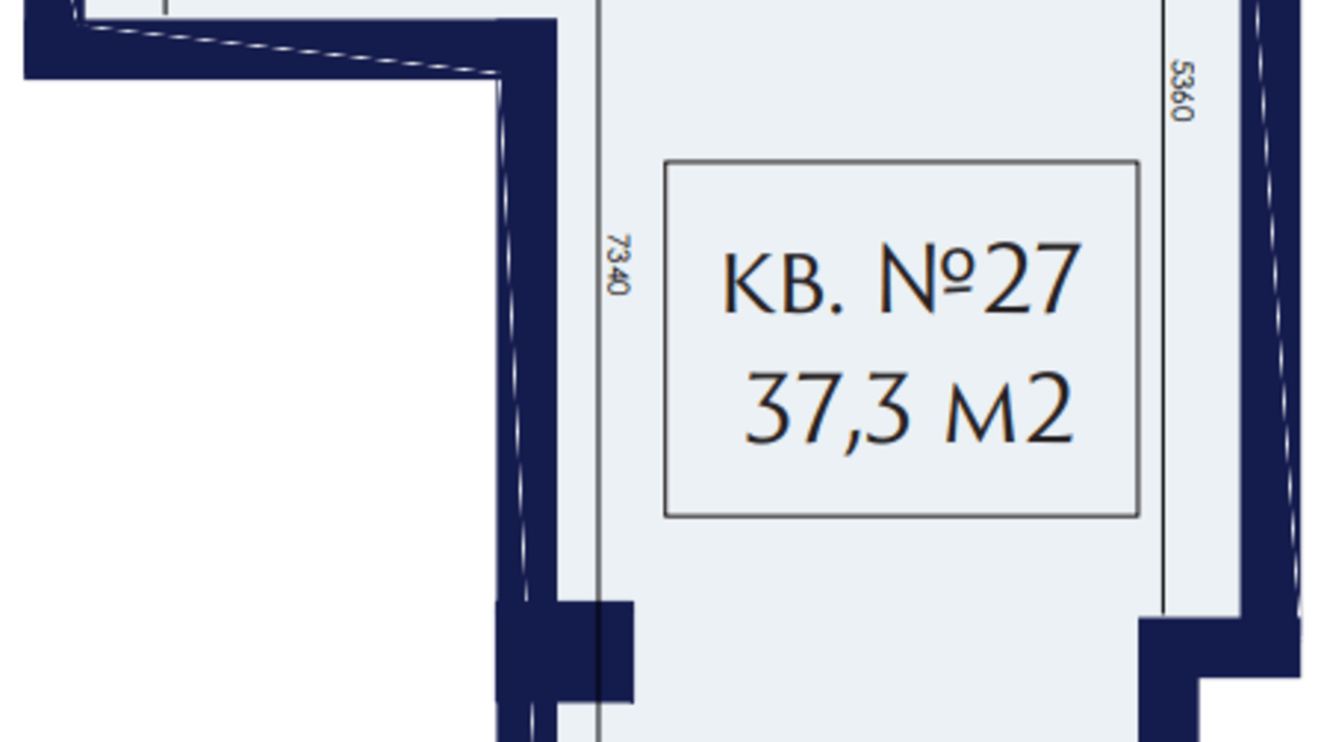 Планировка 1-комнатной квартиры в ЖК Маgнит, Дом на Фонтане 37.3 м², фото 163587