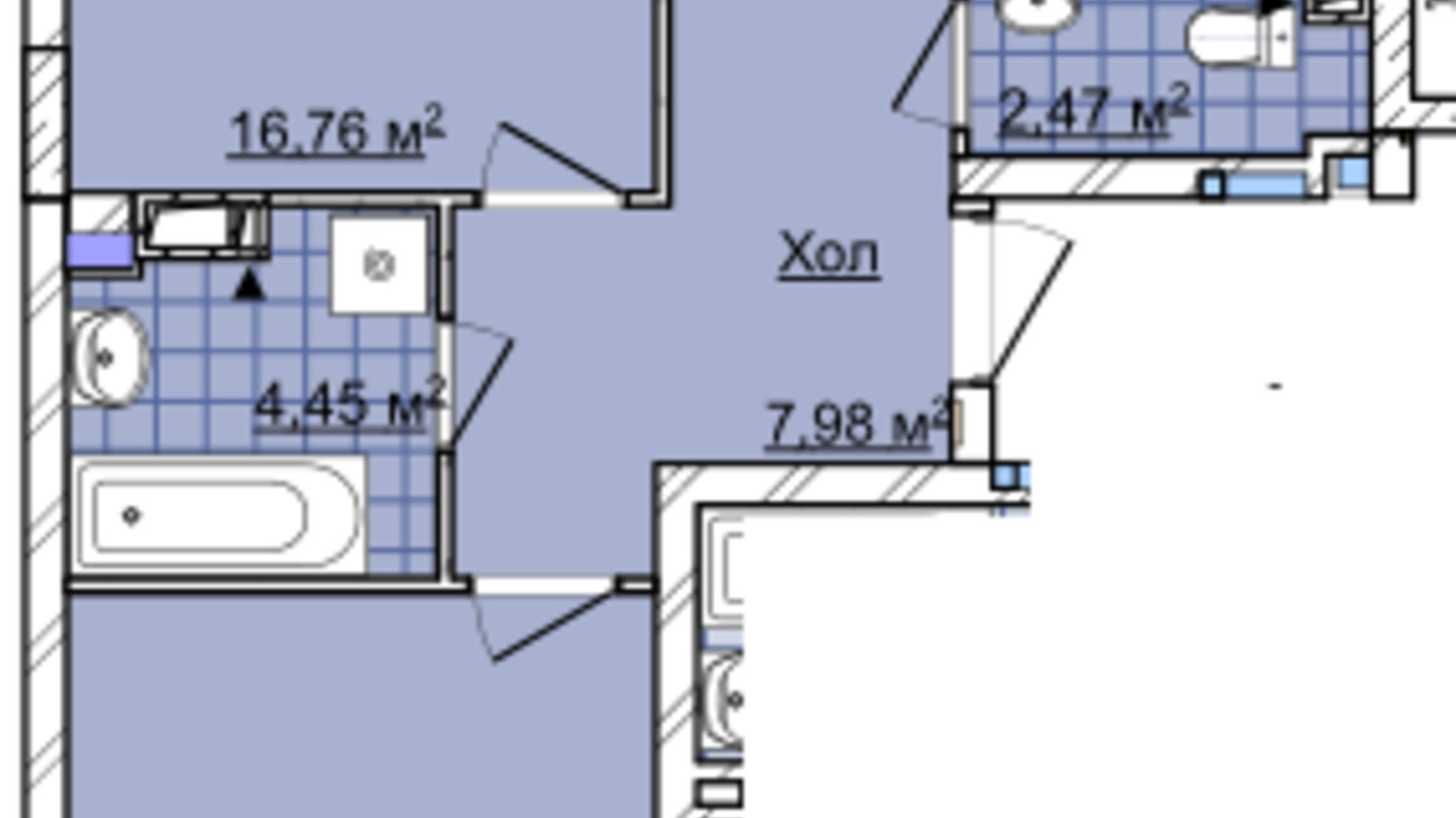 Планування 2-кімнатної квартири в ЖК Imperial Park Avenue 81.45 м², фото 167222