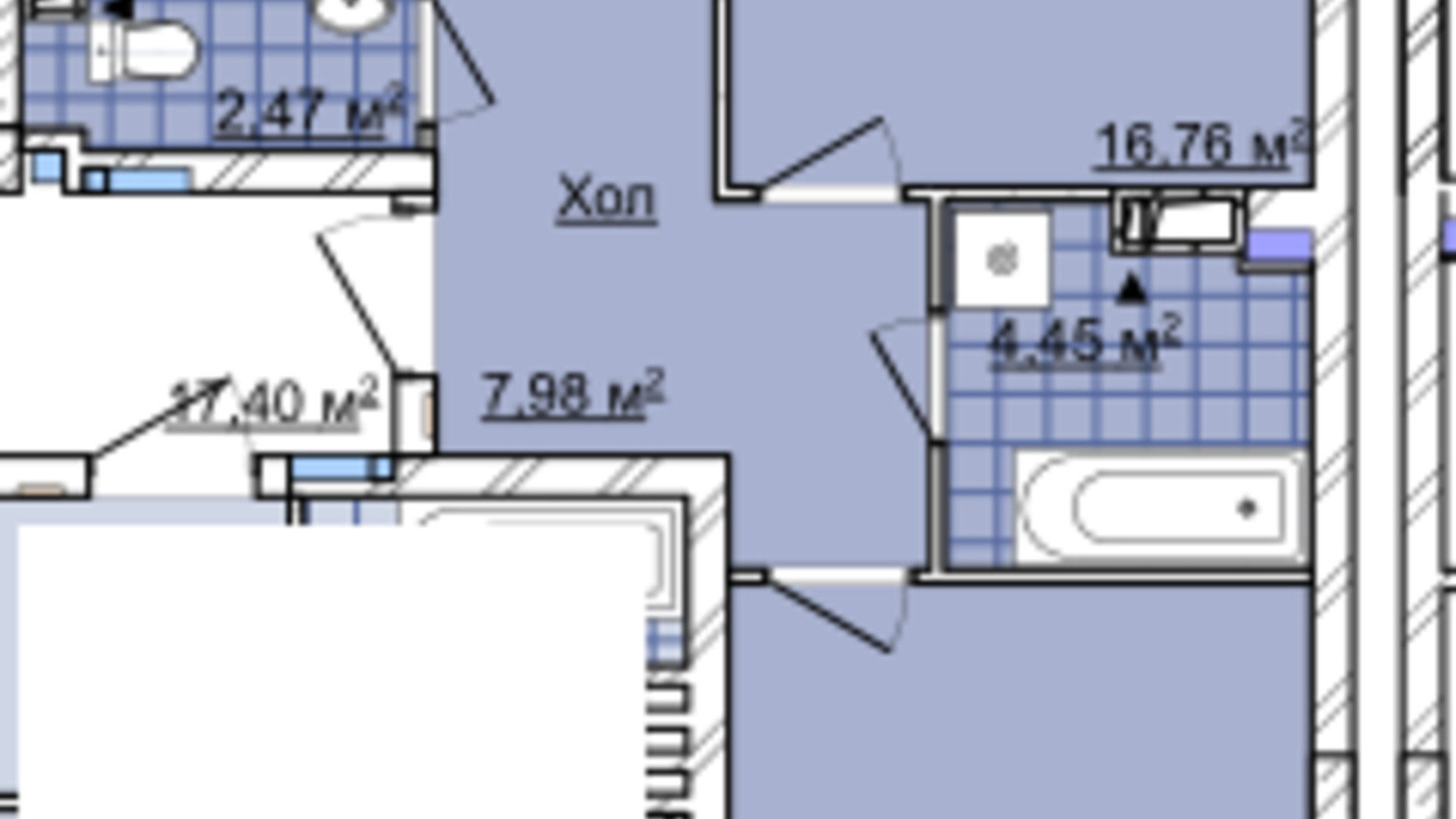 Планування 2-кімнатної квартири в ЖК Imperial Park Avenue 81.45 м², фото 167223