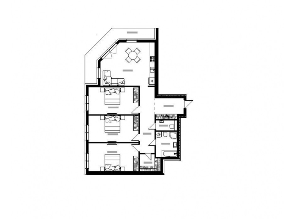 Планировка 3-комнатной квартиры в ЖК River Land 135 м², фото 168583 Планировка 3-комнатной квартиры в ЖК River Land 135 м², фото 168583