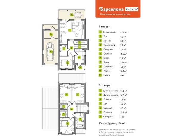 КГ Семь озер: планировка 4-комнатной квартиры 140 м²