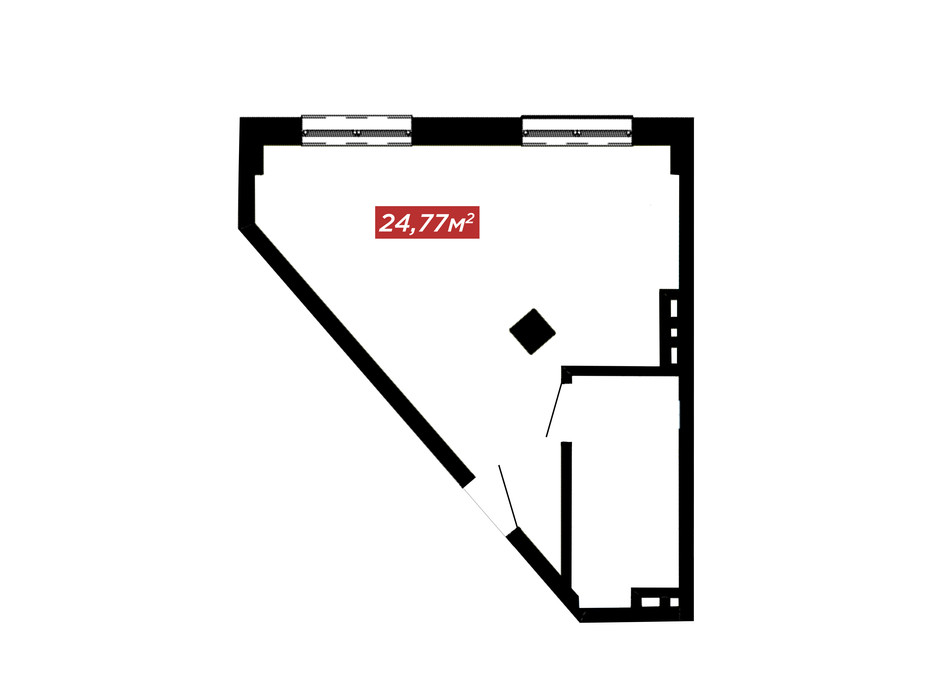 Планування 1-кімнатної квартири в ЖК IT-парк Manufactura Next 24.77 м², фото 179598 Планування 1-кімнатної квартири в ЖК IT-парк Manufactura Next 24.77 м², фото 179598
