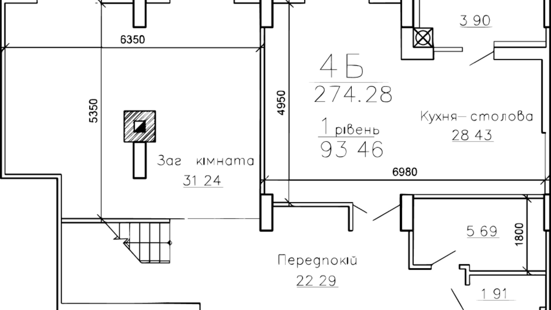 Планировка много­уровневой квартиры в ЖК Панорама 274.28 м², фото 179976
