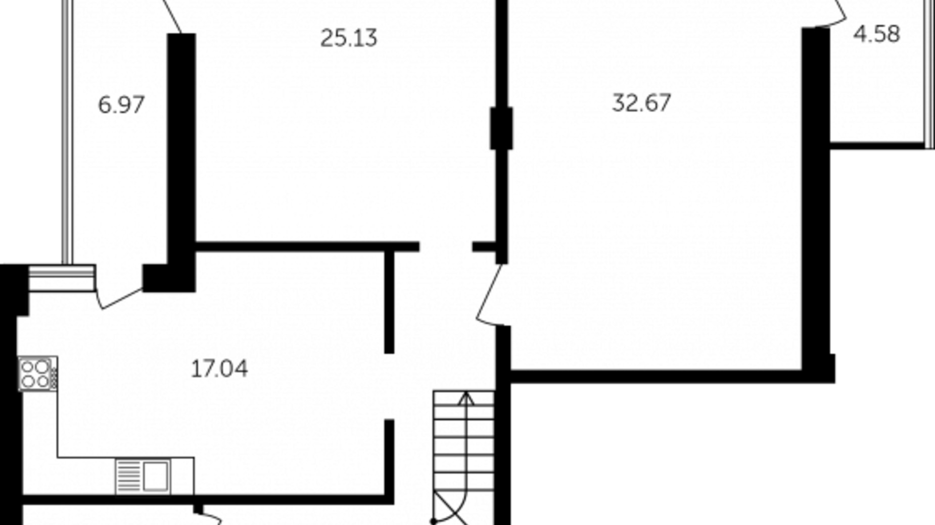 Планировка 3-комнатной квартиры в ЖК Адмирал Сенявин 112 м², фото 181896