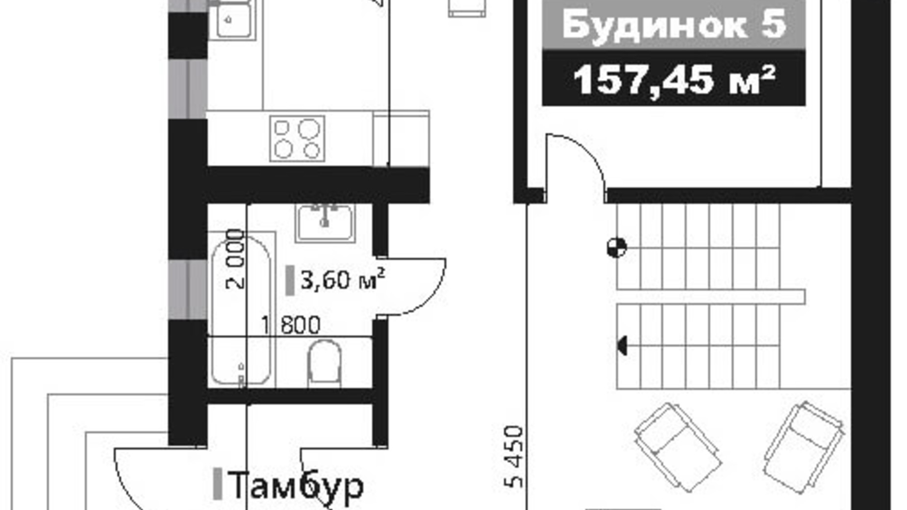 Планування котеджу в КМ Renaissance 157.45 м², фото 195431