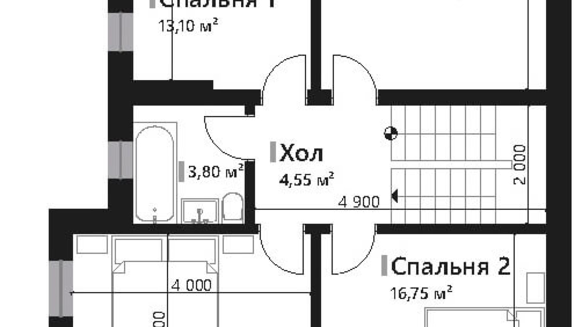 Планування котеджу в КМ Renaissance 157.45 м², фото 195432