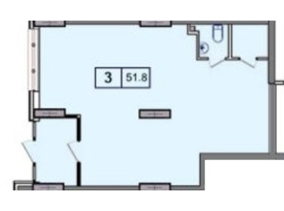 Планування приміщення в ЖК SunCity 53.18 м², фото 200388 Планування приміщення в ЖК SunCity 53.18 м², фото 200388