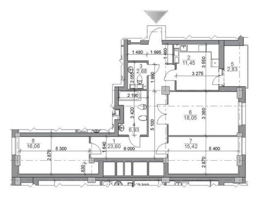 Планировка 3-комнатной квартиры в ЖК iQ-House (Айкью Хаус) 98.11 м², фото 203311 Планировка 3-комнатной квартиры в ЖК iQ-House (Айкью Хаус) 98.11 м², фото 203311