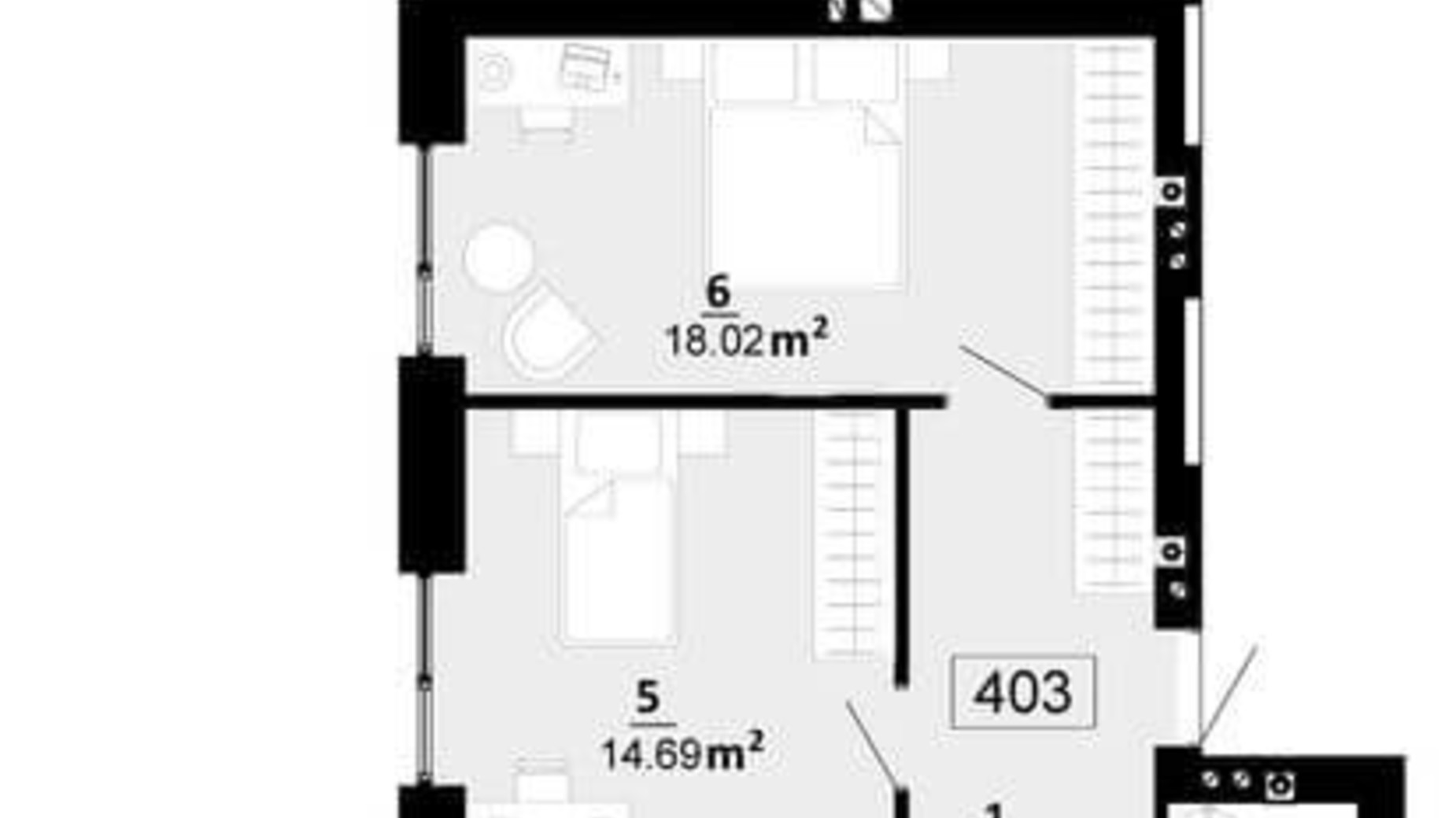 Планировка много­уровневой квартиры в ЖК Белый Шоколад. City Lake 126.73 м², фото 204784