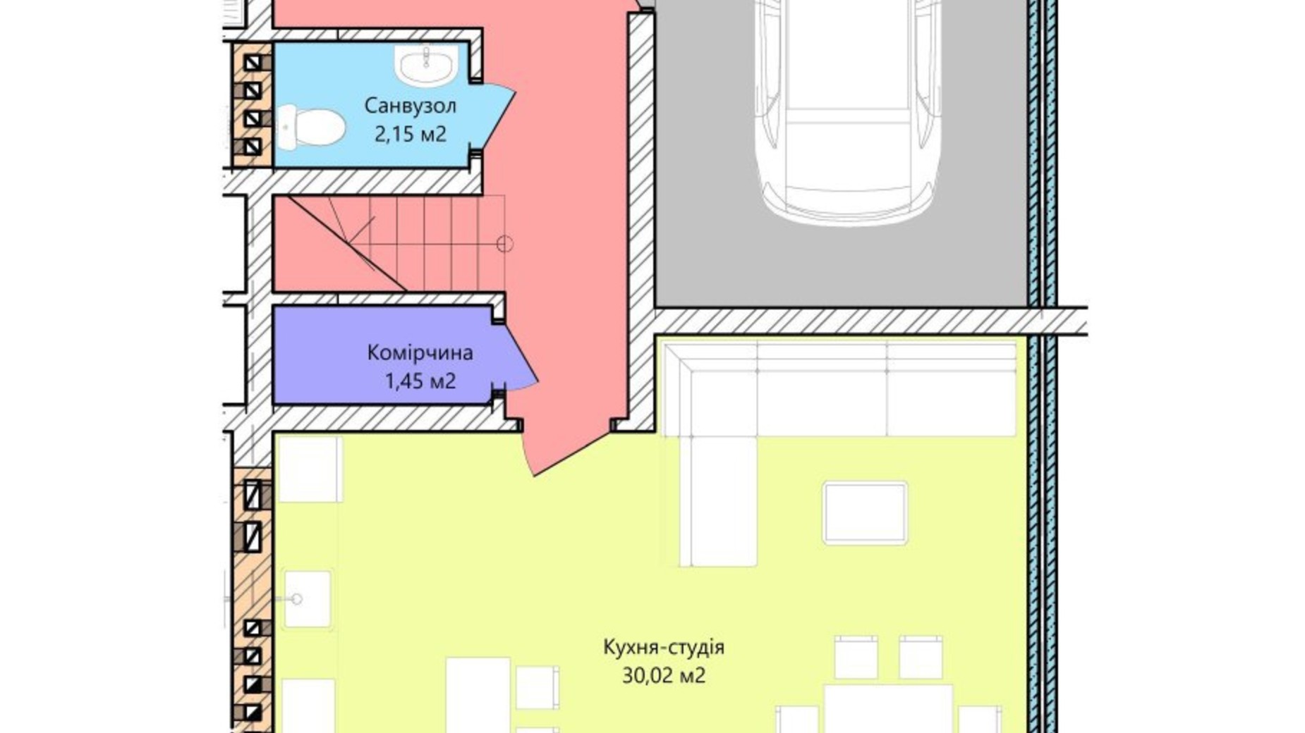 Планировка 4-комнатной квартиры в ВэстСайд WestSide 134.76 м², фото 205370