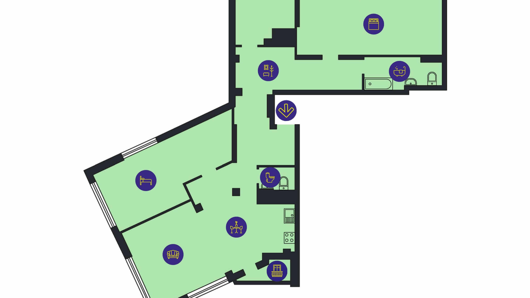 Планировка 3-комнатной квартиры в ЖК Новопечерська Вежа 137.2 м², фото 205932