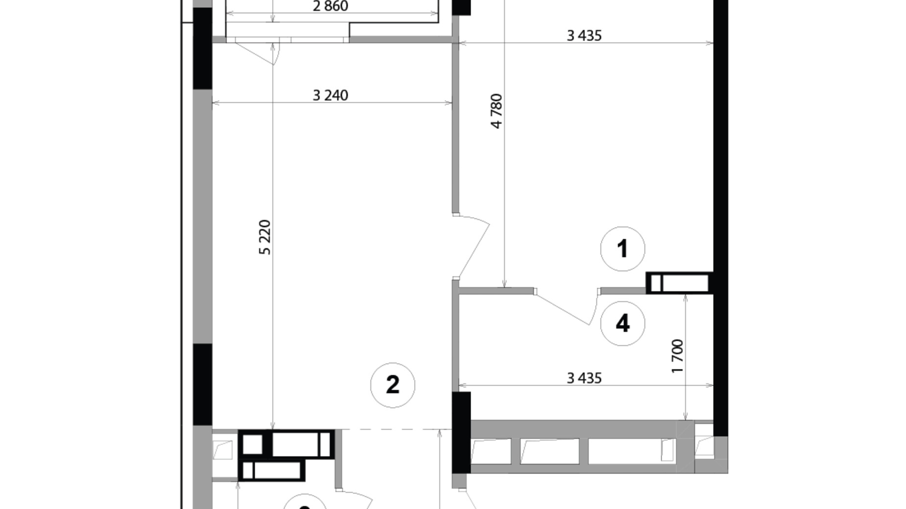 Планировка 1-комнатной квартиры в ЖК Lucky Land 49.65 м², фото 207890