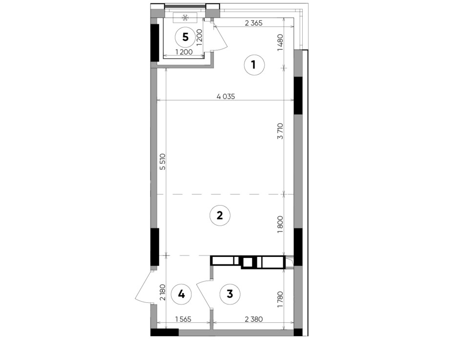 Планировка квартиры студии в ЖК Lucky Land 35.66 м², фото 207894 Планировка квартиры студии в ЖК Lucky Land 35.66 м², фото 207894