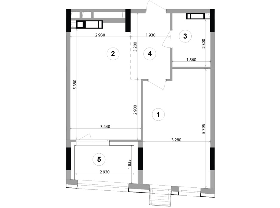 Планировка 1-комнатной квартиры в ЖК Lucky Land 50.91 м², фото 207898 Планировка 1-комнатной квартиры в ЖК Lucky Land 50.91 м², фото 207898