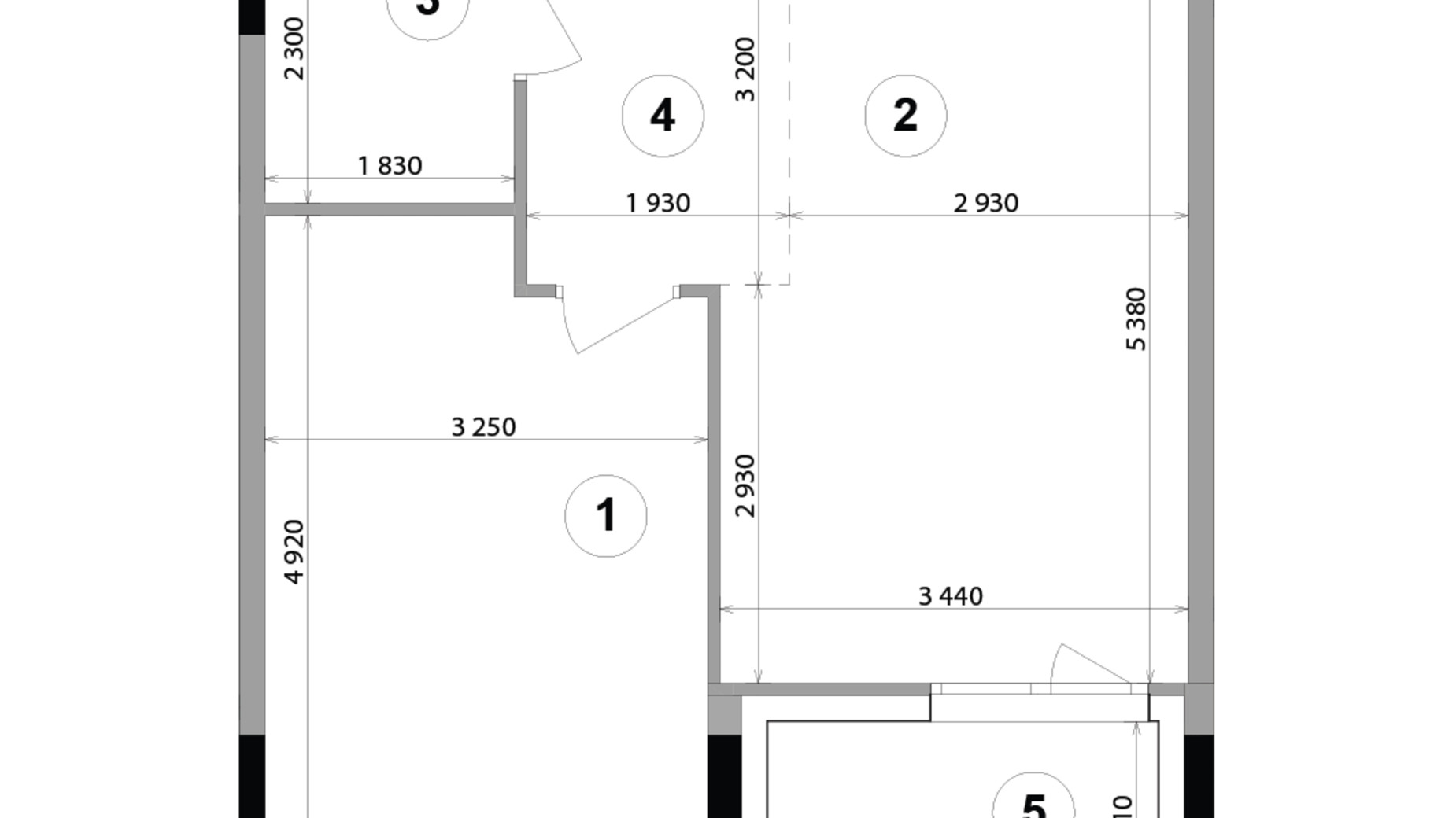 Планировка 1-комнатной квартиры в ЖК Lucky Land 47.86 м², фото 207900