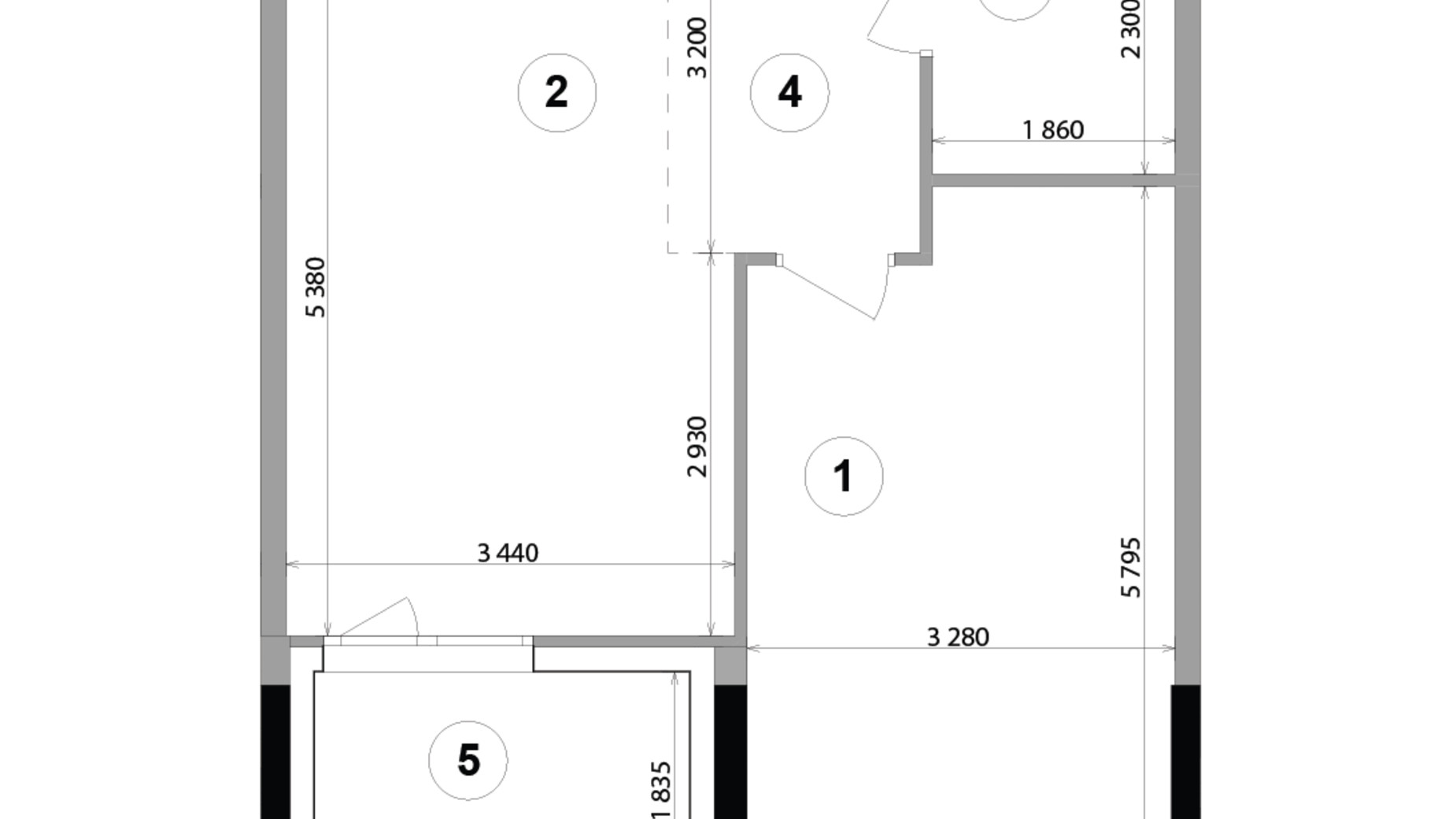 Планування 1-кімнатної квартири в ЖК Lucky Land 55.42 м², фото 207901