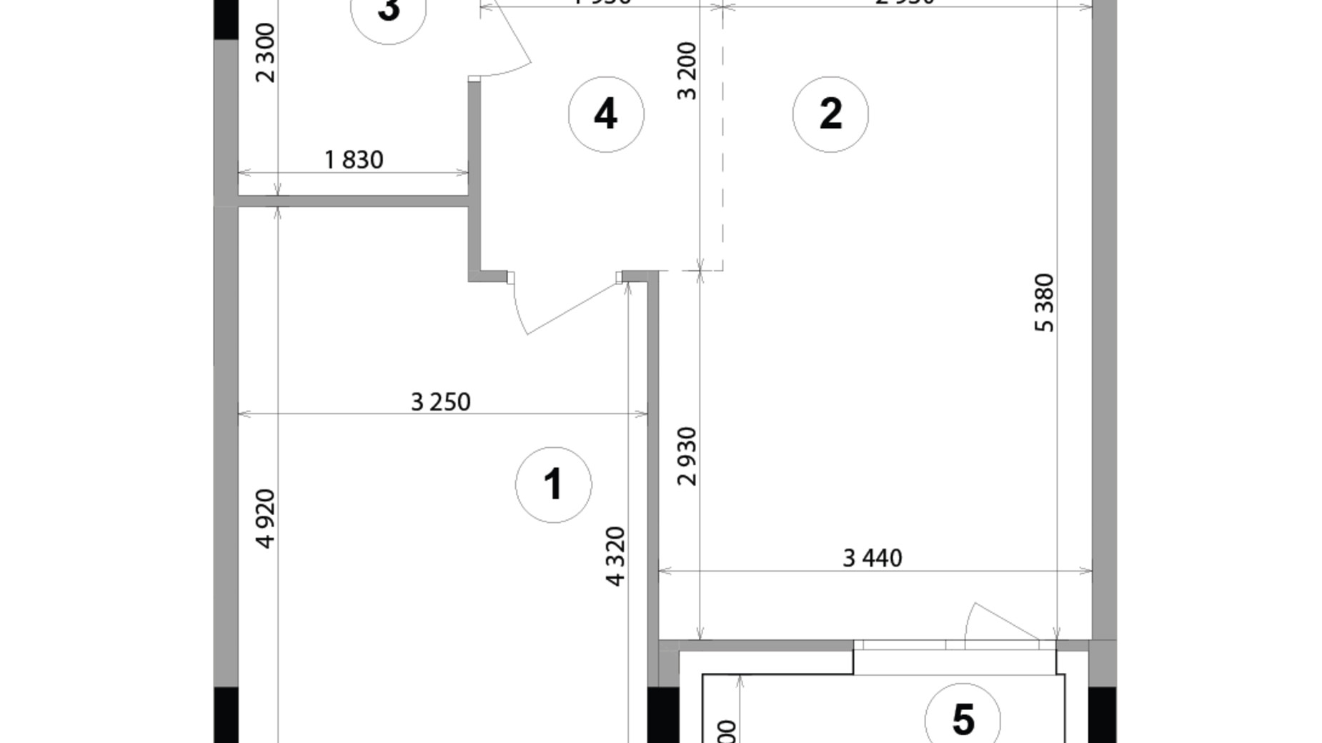 Планировка 1-комнатной квартиры в ЖК Lucky Land 46.69 м², фото 207910