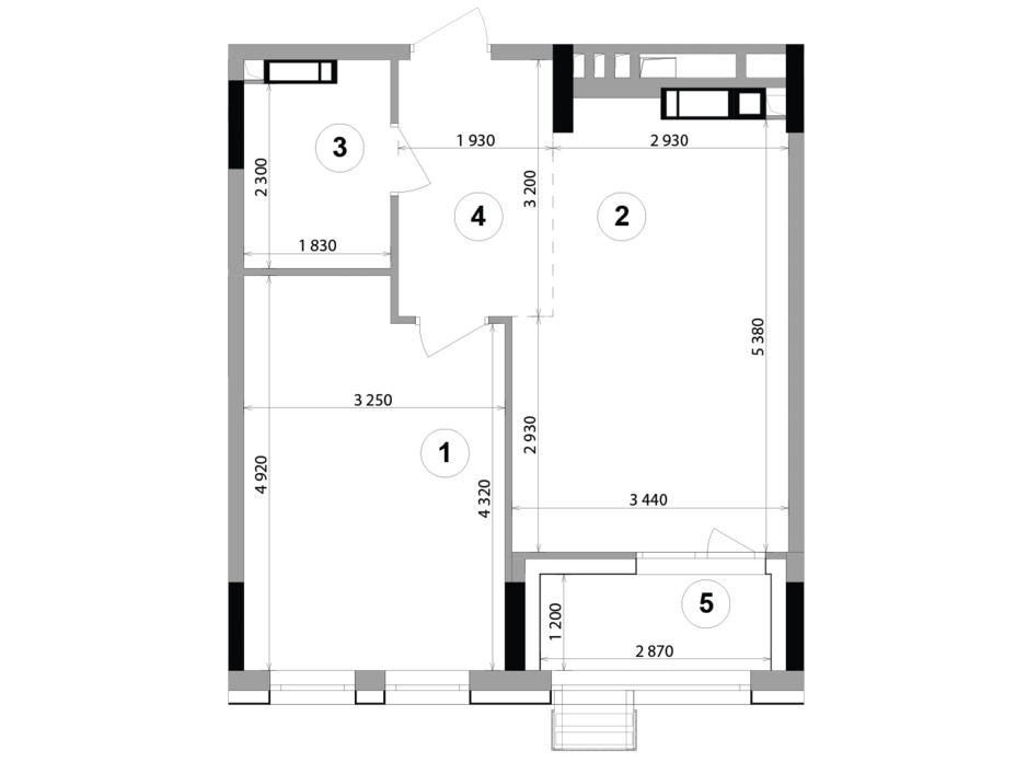 Планування 1-кімнатної квартири в ЖК Lucky Land 46.69 м², фото 207913 Планування 1-кімнатної квартири в ЖК Lucky Land 46.69 м², фото 207913