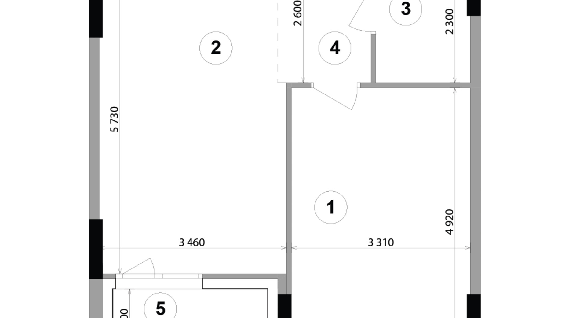 Планировка 1-комнатной квартиры в ЖК Lucky Land 36.51 м², фото 207918