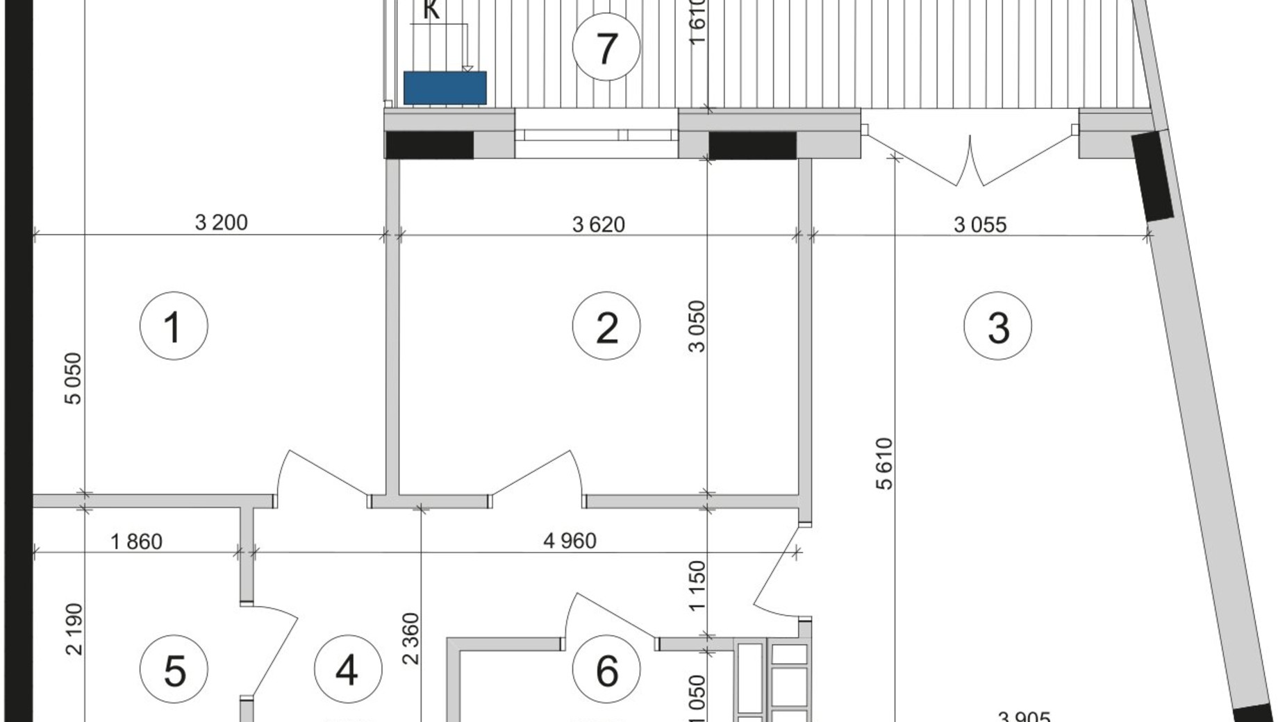 Планировка 2-комнатной квартиры в ЖК Park Lake City Vita 67.76 м², фото 209664