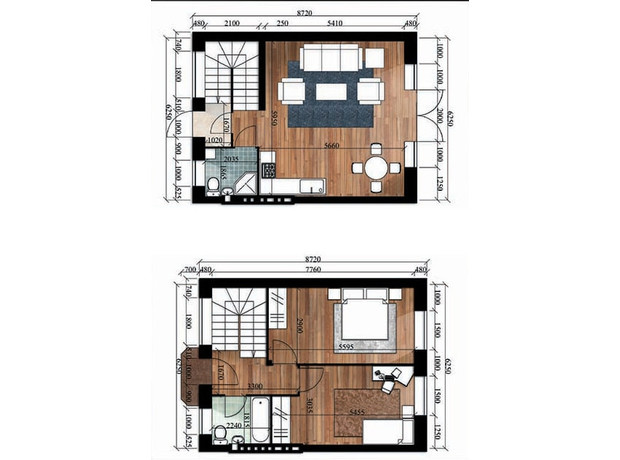 Таунхаус Royal Family Club: планировка 3-комнатной квартиры 84 м²