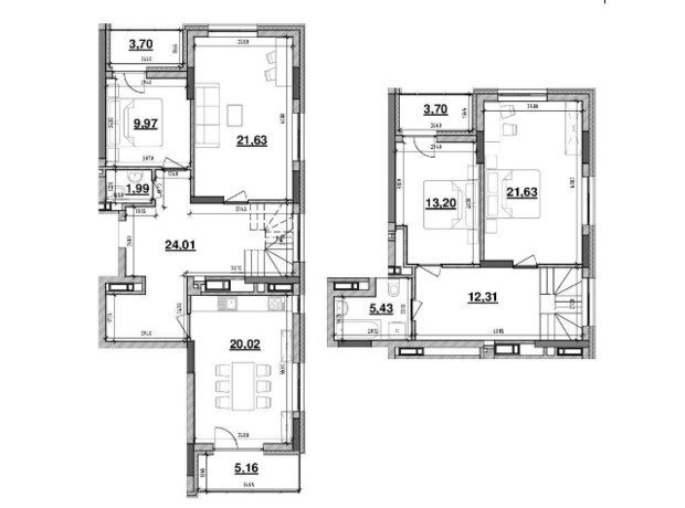ЖК Львовская площадь: планировка 4-комнатной квартиры 140.16 м²