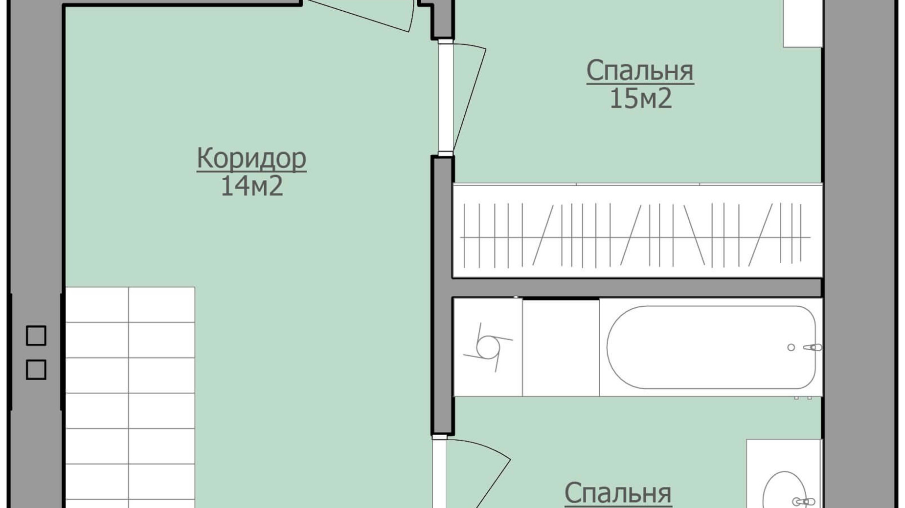Планування котеджу в КМ Bruhsell 140 м², фото 213180
