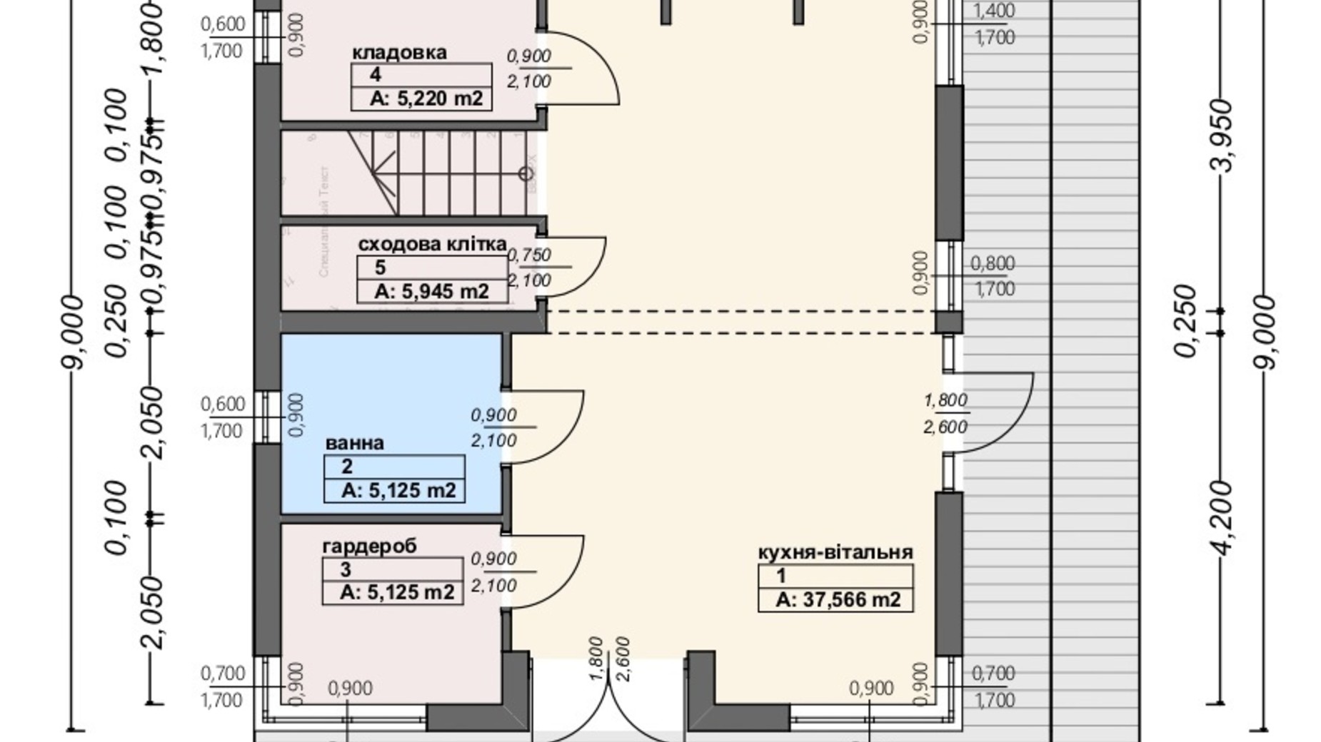 Планировка много­уровневой квартиры в КК Городок здоровья 219 м², фото 213805