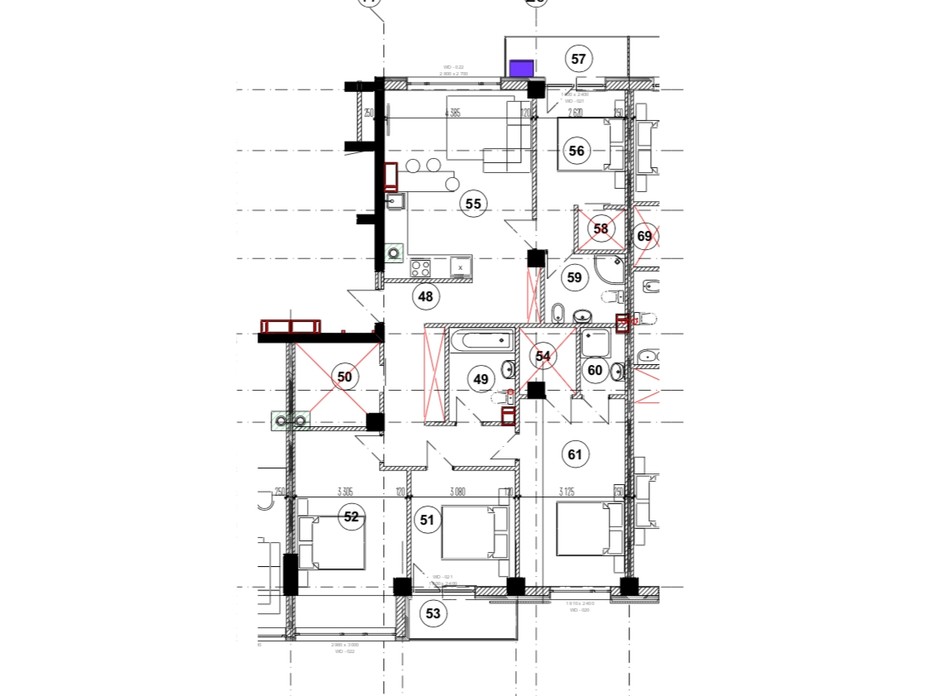 Планировка 4-комнатной квартиры в ЖК Park Residence 118 м², фото 215938 Планировка 4-комнатной квартиры в ЖК Park Residence 118 м², фото 215938