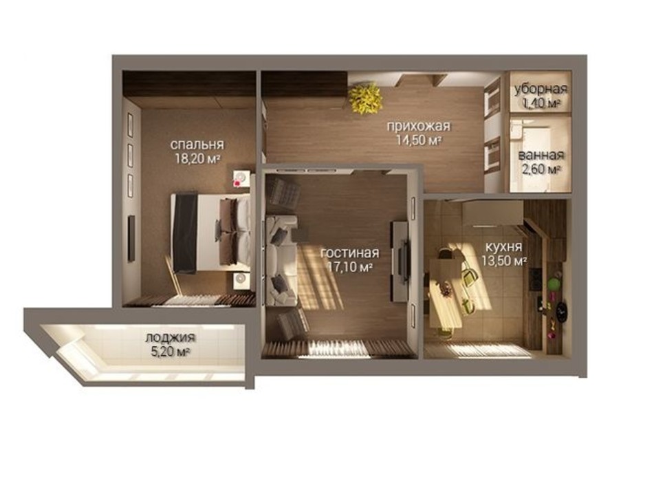 Планировка 2-комнатной квартиры в ЖК Уютный 72.3 м², фото 216575 Планировка 2-комнатной квартиры в ЖК Уютный 72.3 м², фото 216575