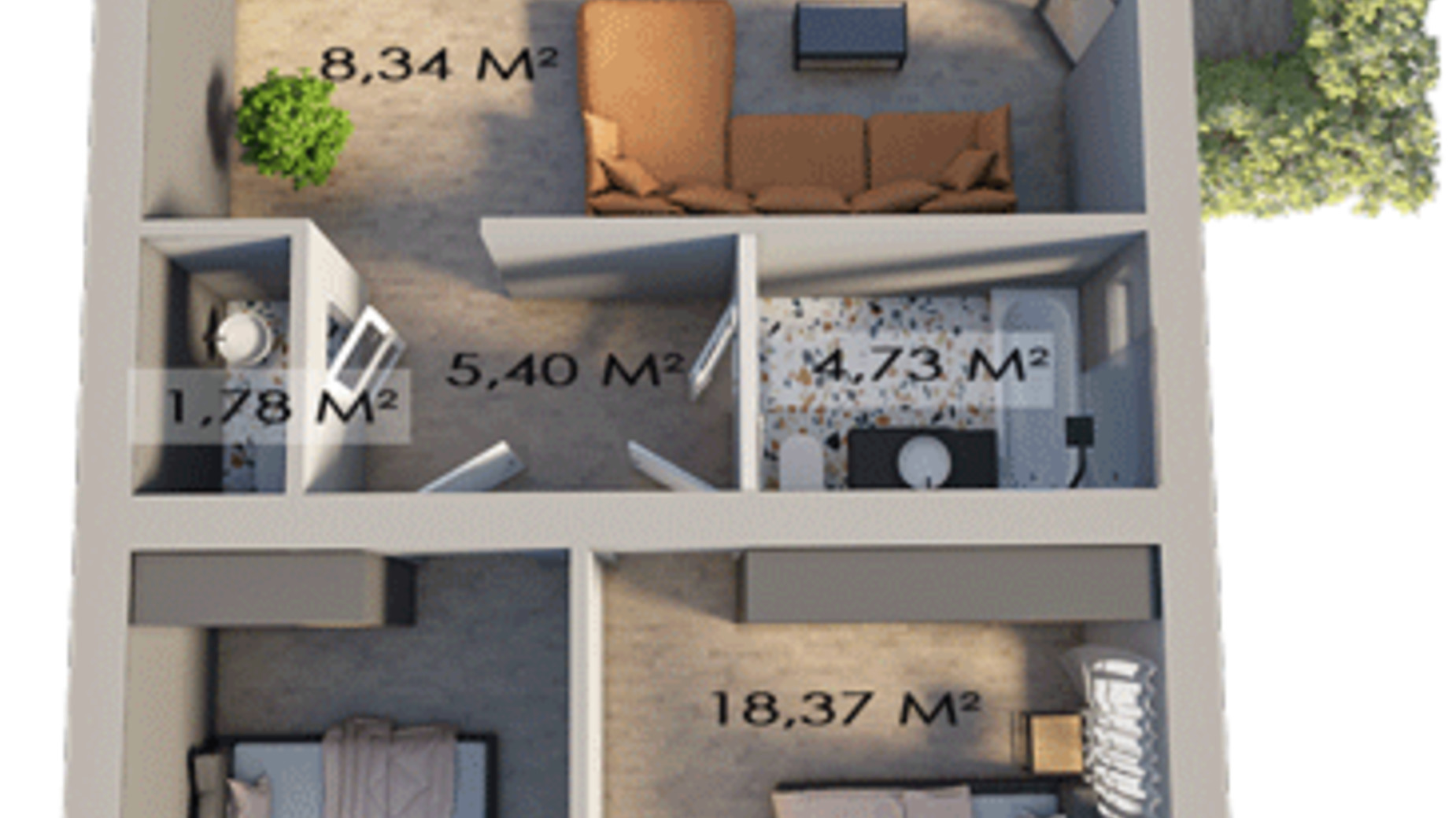 Планировка 3-комнатной квартиры в ЖК Клубный городок 12 102.7 м², фото 217432