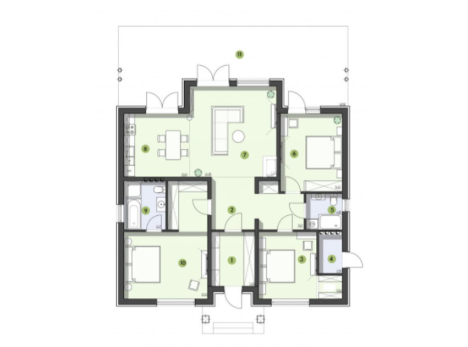 Планування котеджу в КМ Рославичі 134 м², фото 217531 Планування котеджу в КМ Рославичі 134 м², фото 217531