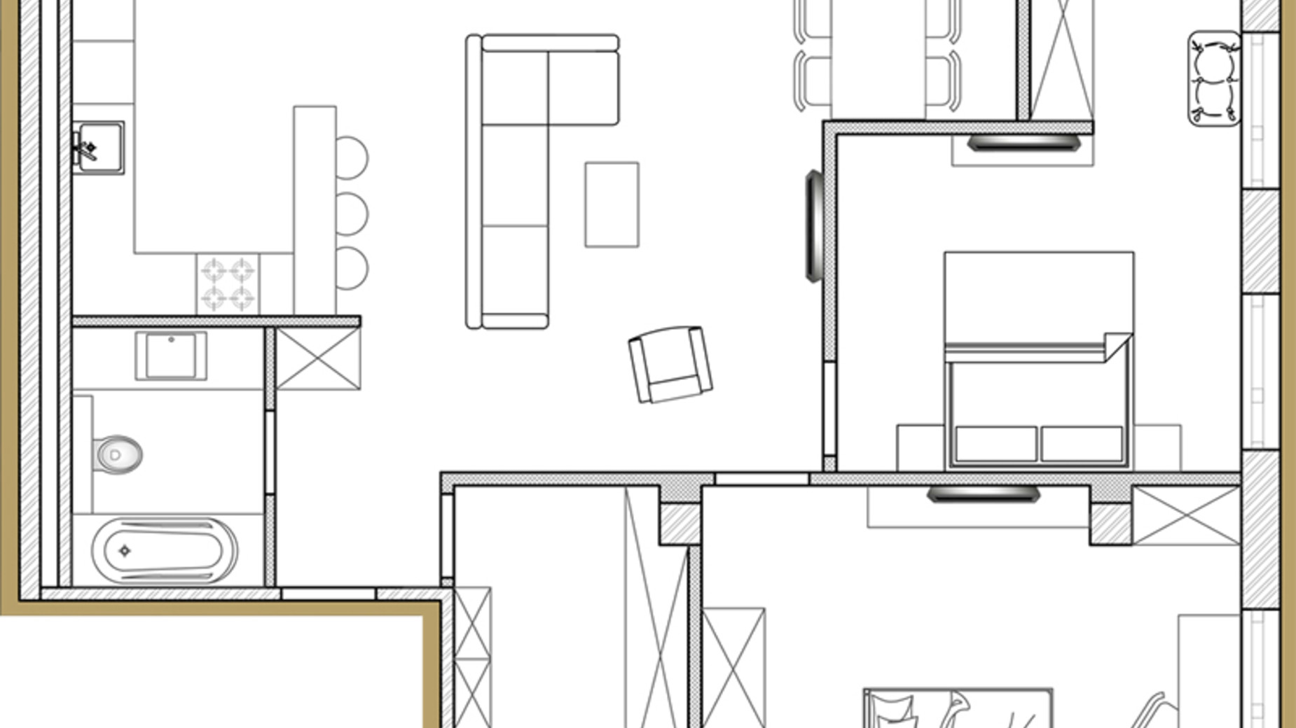Планування 3-кімнатної квартири в ЖК Premier Park 77.93 м², фото 217851