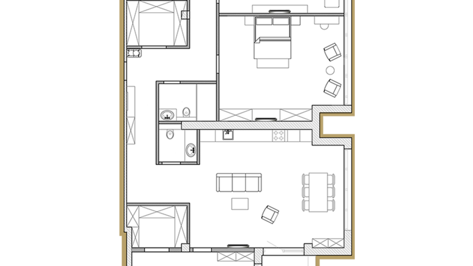 Планировка 4-комнатной квартиры в ЖК Premier Park 189.29 м², фото 217855