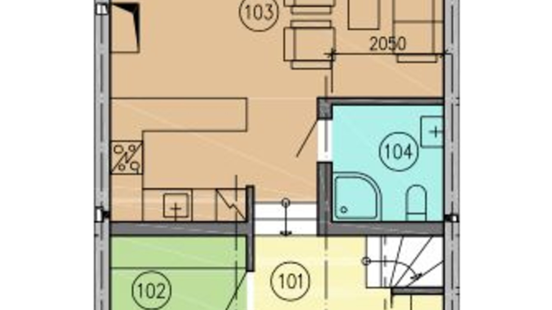 Планировка много­уровневой квартиры в КГ Berega 186 м², фото 217900