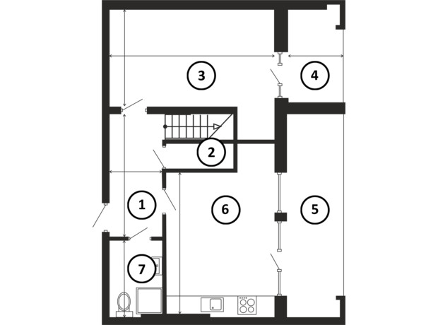 ЖК Національний: планування 4-кімнатної квартири 143 м²