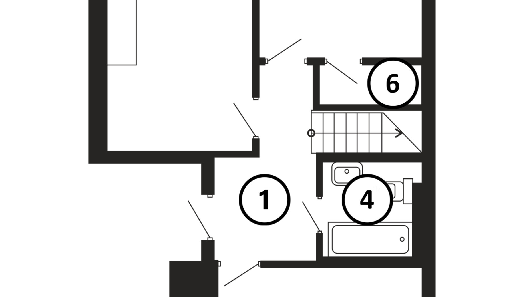 Планировка много­уровневой квартиры в ЖК Национальный 173 м², фото 217965