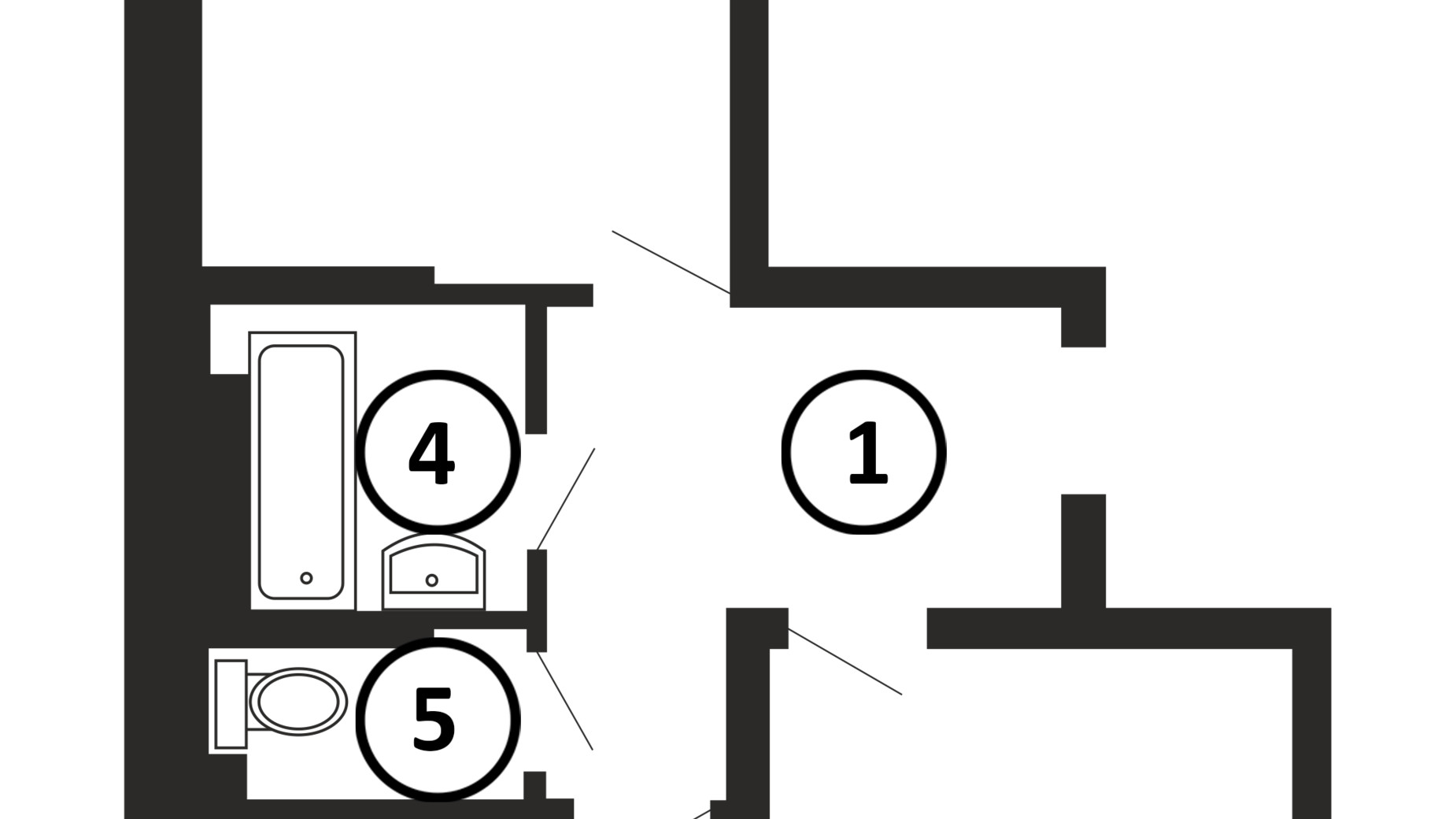 Планировка 2-комнатной квартиры в ЖК Национальный 76 м², фото 217977