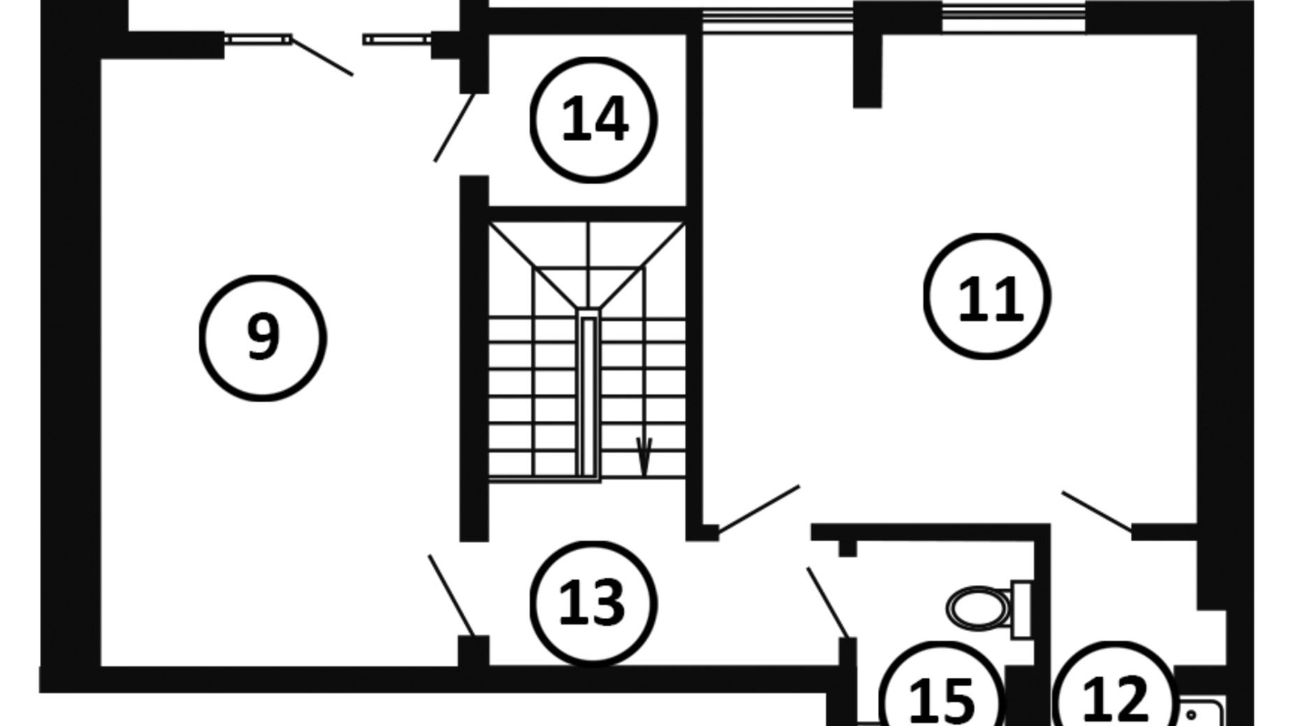 Планування багато­рівневої квартири в ЖК Національний 132 м², фото 217978