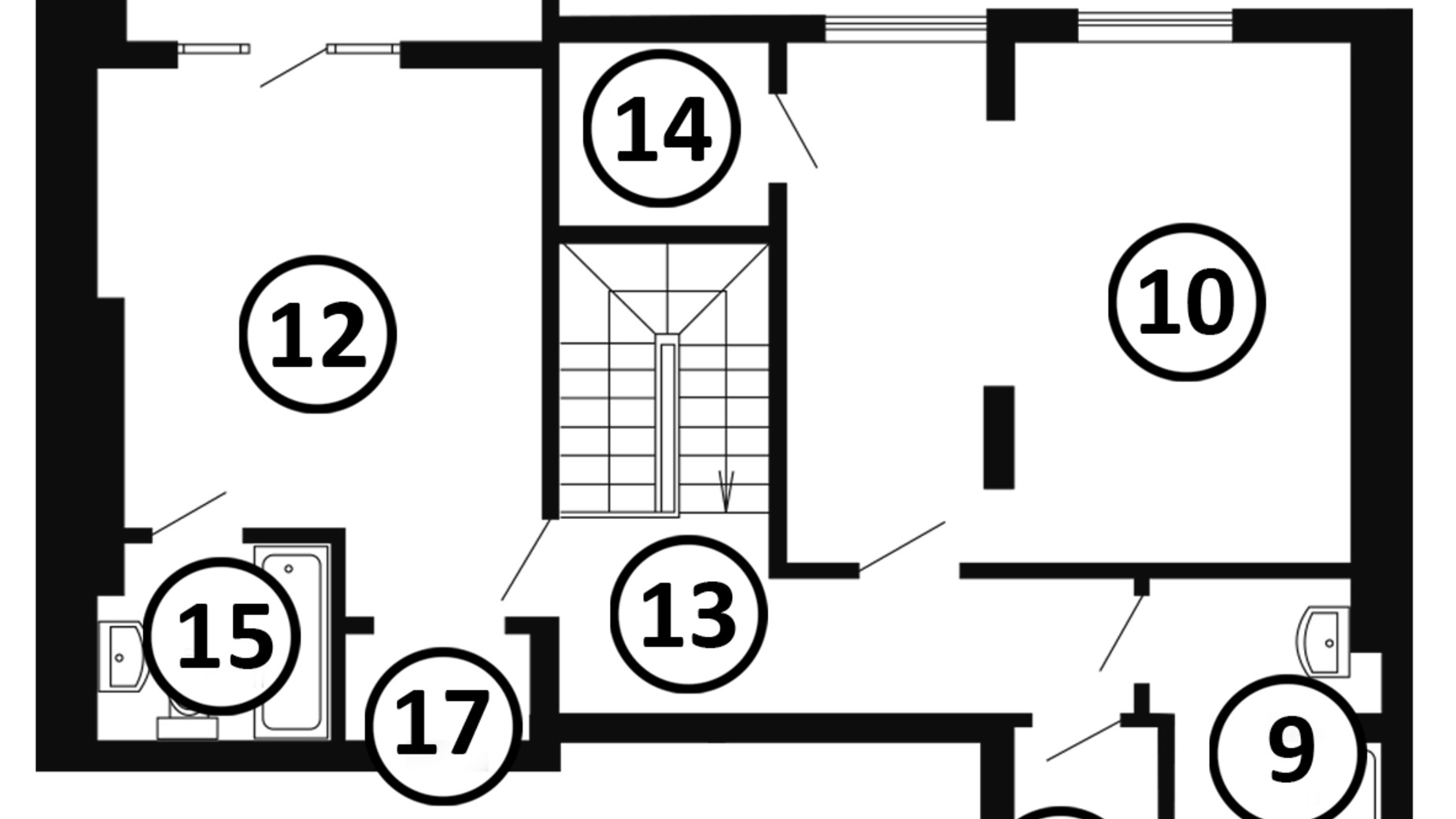 Планировка много­уровневой квартиры в ЖК Национальный 133 м², фото 217988